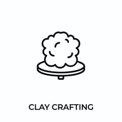 clay crafting icon vector. pottery sign symbol for modern design. Vector illustration	