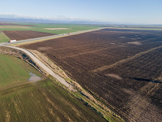 Upper Thracian Plain near city of Stara Zagora, Bulgaria