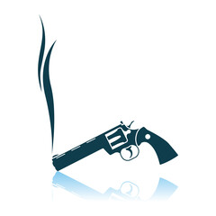 Smoking Revolver Icon