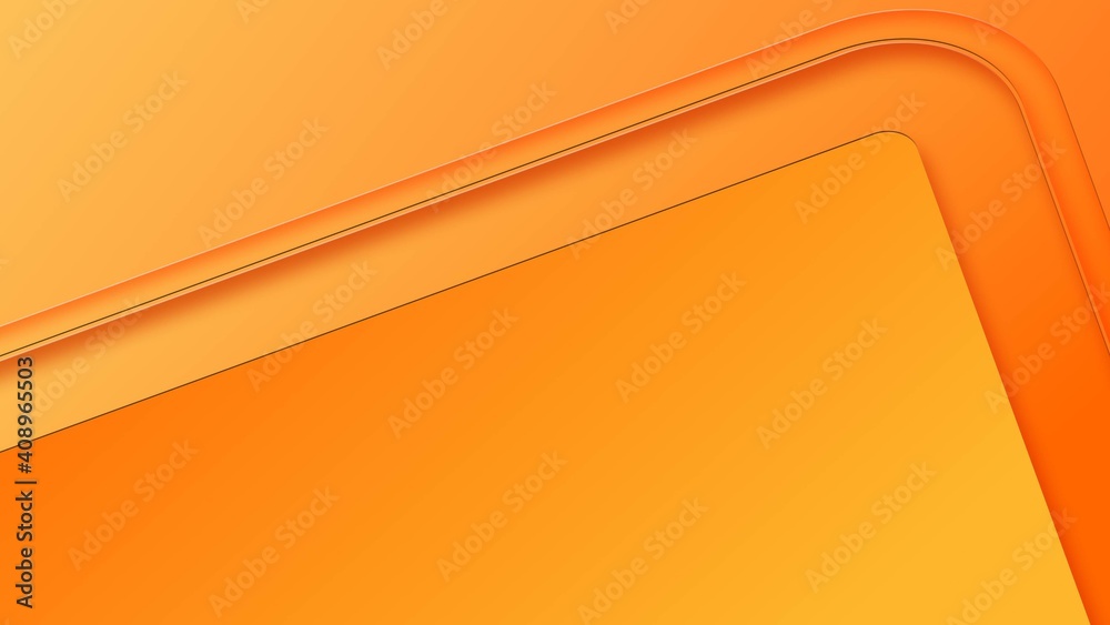 Poster abstract background of graphic elements - frame and background in orange gradient with space for you