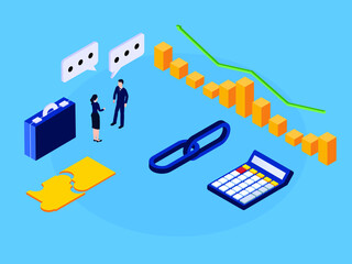 3D isometric vector concept for banner, website, illustration, landing page, flyer, etc