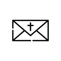 Letter, Mail, Envelope Icon Logo Illustration Vector Isolated. Christ and Easter Icon-Set. Suitable for Web Design, Logo, App, and UI. Editable Stroke and Pixel Perfect. EPS 10.