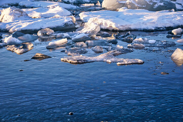 Jokulsarlon - Glacier Lagoon In The Wintertime