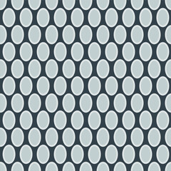 Abstract geometric retro seamless polka dot on black background . Vector pattern