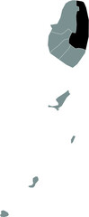 Black location map of Saint Vincentian Charlotte parish inside gray map of Saint Vincent and the Grenadines