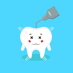 Stock Vector Dental Care Character