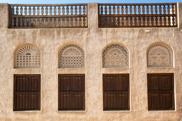 Traditional Arabic street in Bastakiya, Dubai