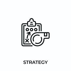 strategy icon vector. clipboard sign symbol for modern design. Vector illustration	