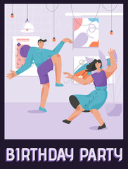Vector poster of Birthday Party concept