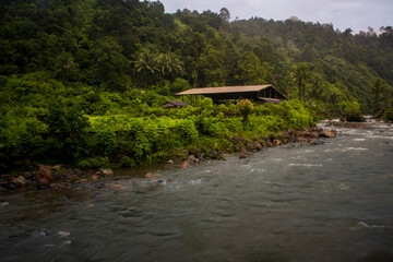 Photo of natural scenery with a river flowing in Bengkulu Utara, Indonesia