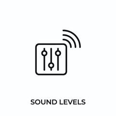sound levels icon vector. sound levels sign symbol for modern design. Vector illustration	