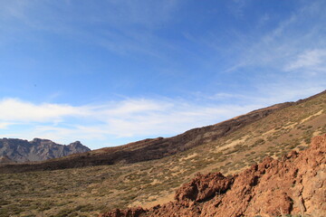 Fototapeta na wymiar Teide landscape with blue sky