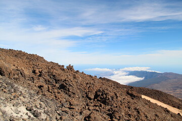 Teide landscape with blue sky