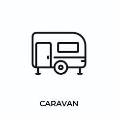 caravan icon vector. motorhome sign symbol for modern design. Vector illustration	