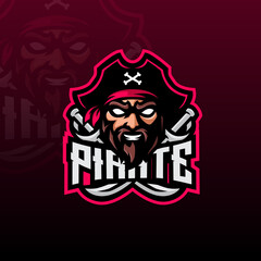 pirate mascot esport logo
