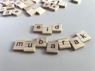 blocks with word eid mubarak