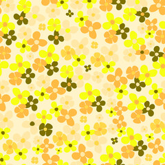 Seamless repeating contour floral pattern