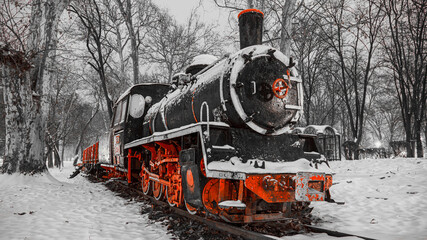 Old park train in local parc