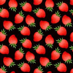 seamless pattern with strawberries