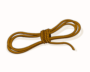 Climber rope icon vector. Equipment mount climb