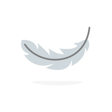 Falling Feather Flat Icon