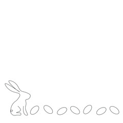 Easter bunny eggs background, vector illustration