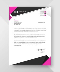 Professional and modern corporate letterhead template Premium Vector