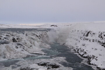 frozen waterfalls in iceland