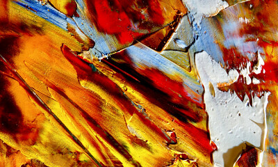 Colorful abstract background wallpaper. Modern motif visual art. Mixtures of oil paint. Trendy hand...