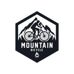 Mountain Bike Emblem Badge Illustration 