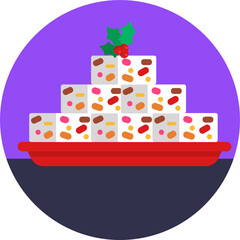Obraz premium Christmas Food Icons. 