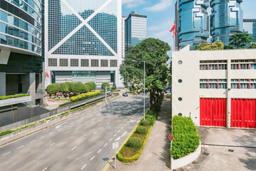 View of Central District street at day time.