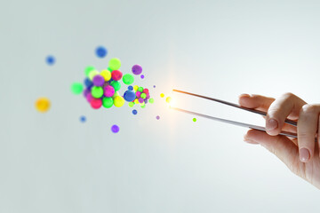 Science concept with sphere model