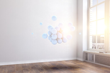 Science concept with sphere model