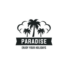 Beach logo design Vector