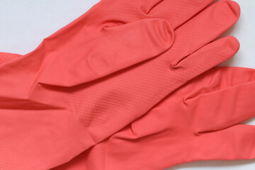 Protective household rizin orange gloves.