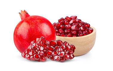Pomegranate isolated on white