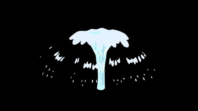 Water splashes  motion graphics. 
Fountain animation alpha channel. Water motion graphics. 
cycle