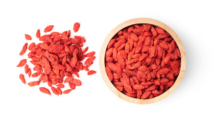 goji berries isolated on white background
