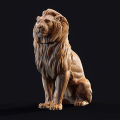 Fototapeta na wymiar 3d Lion Statue