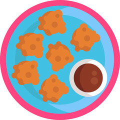 American Food icons. Food Icons. Fast Food Icons. Vector Illustration.
