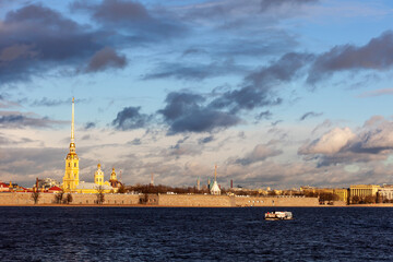 View of the Peter and Paul Fortress and the Neva River in Saint Petersburg