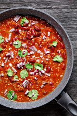 Afghan Kidney Bean Curry, Lubya, top view