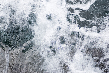 water flowing into the water