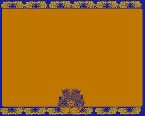 A decorated  Oriental and Asian plants frame 