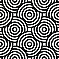 abstract vector background. circles in black and white. weave circles