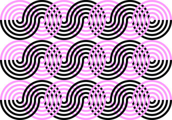 abstract vector background. circles in black and white. weave circles
