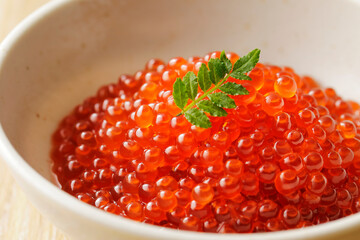 いくらの醤油漬け　Japanese soy sauce with the salmon roe