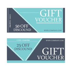 Gift voucher, discount voucher template with style design