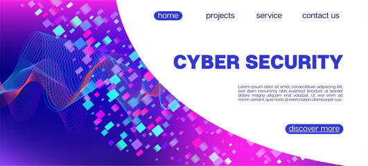 Falling Particles Distressed Purple Vector. 3D Flow Shapes Poster. Pink